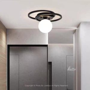 Lustra cu Sticlă 339-1 BK Elit's– Design Modern, cu 1 Soclu E27