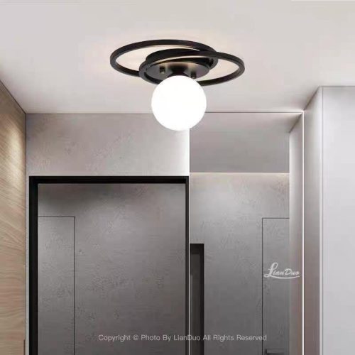 Lustra cu Sticlă 339-1 BK Elit's– Design Modern, cu 1 Soclu E27