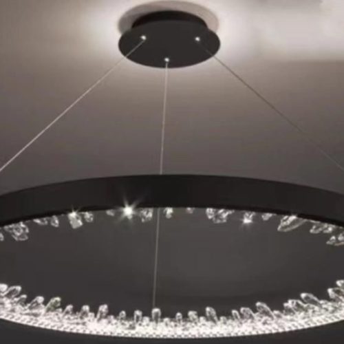Lustra LED G23529-40 BK – 50W,Elit's Design Modern, cu Telecomandă și Lumină Reglabilă