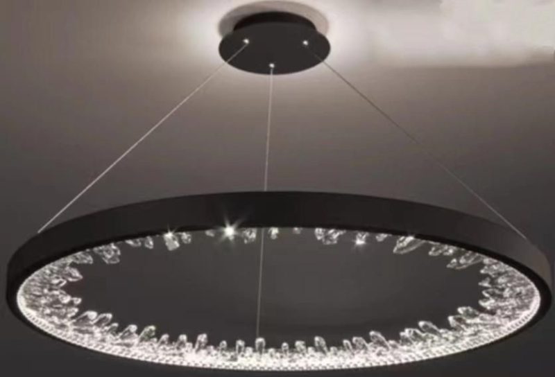 Lustra LED G23529-40 BK – 50W,Elit's Design Modern, cu Telecomandă și Lumină Reglabilă