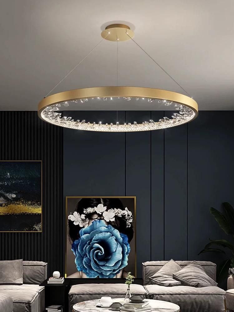 Lustra LED G23529-40 GD Elit's– 50W, Design Modern, cu Telecomandă și Lumină Reglabilă