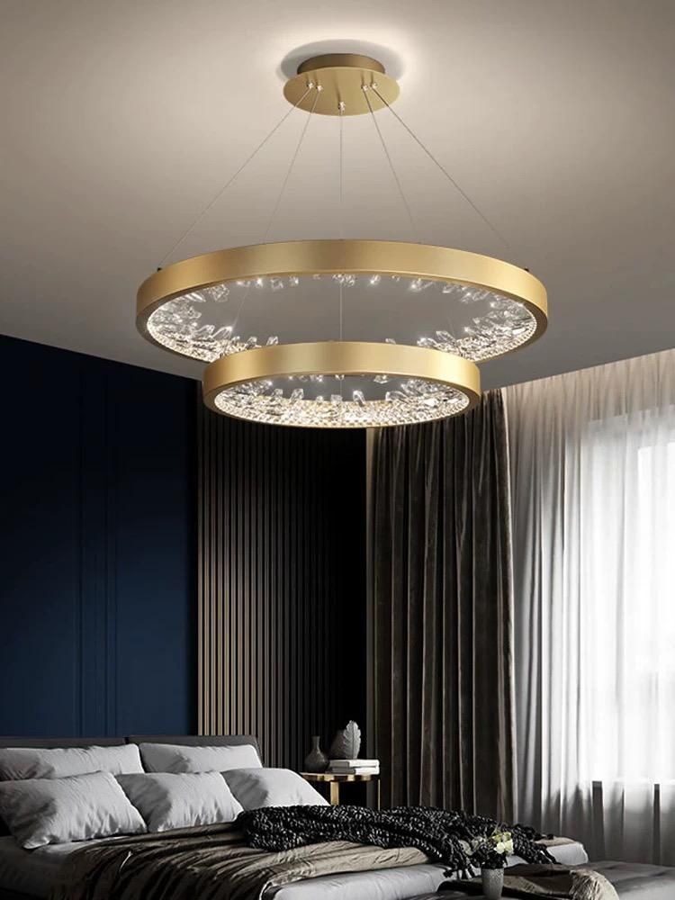Lustra LED G23529-40+60 GD – 126W,Elit's Design Modern, cu Telecomandă și Lumină Reglabilă