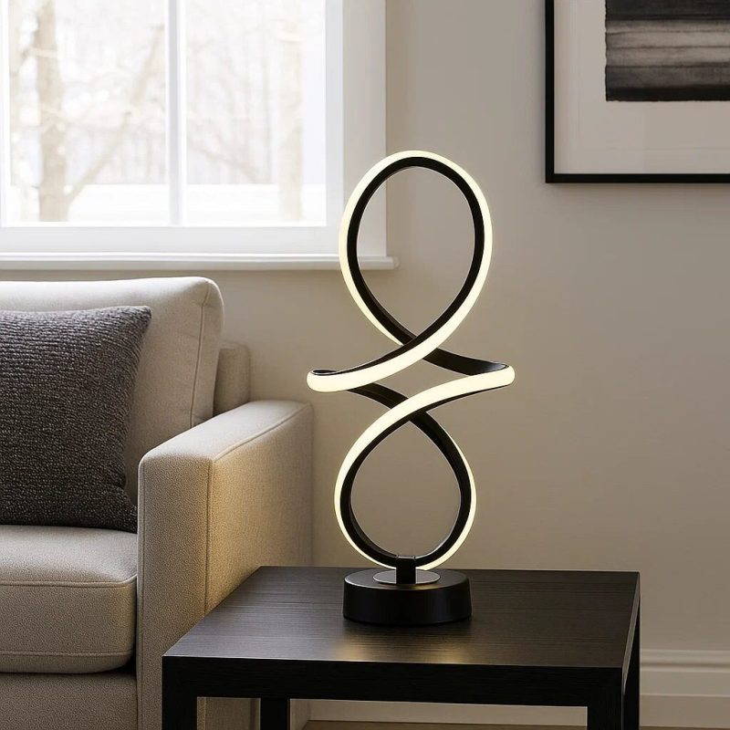 💡 Veioză LED SX8615 BK Elit's– Minimalism în Negru Mat și Iluminare Reglabilă