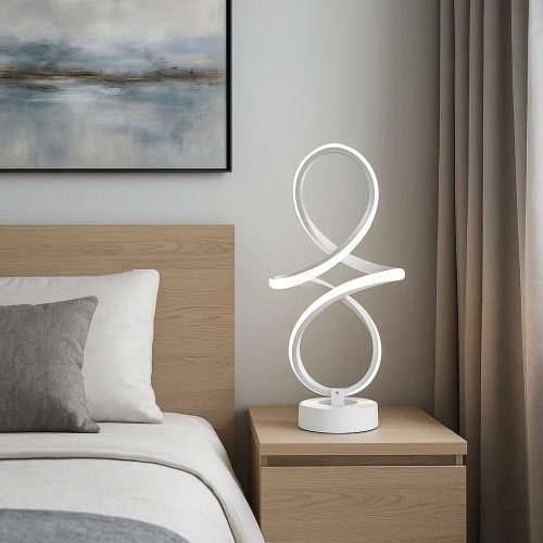 💡 Veioză LED SX8615 WH –Elit's Design Infinit, Finisaj Alb Mat