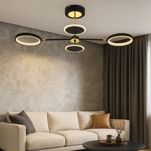 Lustră LED cu telecomandă, 2×30W, 860×470 mm, temperatură reglabilă 2800–6500K –Elit's Model SX8720A/4