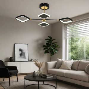💡 Lustra LED SX8720B/4 –Elit's Geometrie Modernă și Lumină Reglabilă
