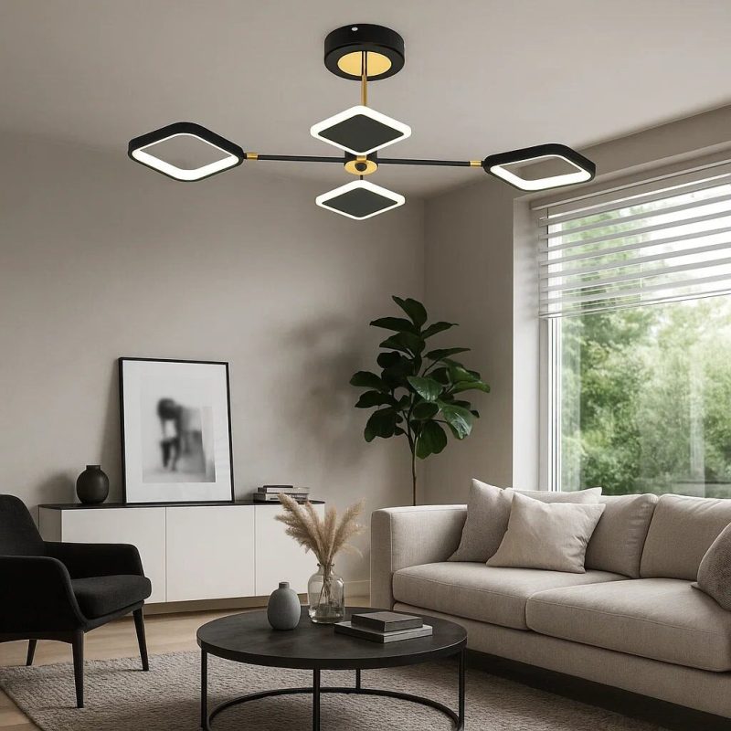 💡 Lustra LED SX8720B/4 –Elit's Geometrie Modernă și Lumină Reglabilă