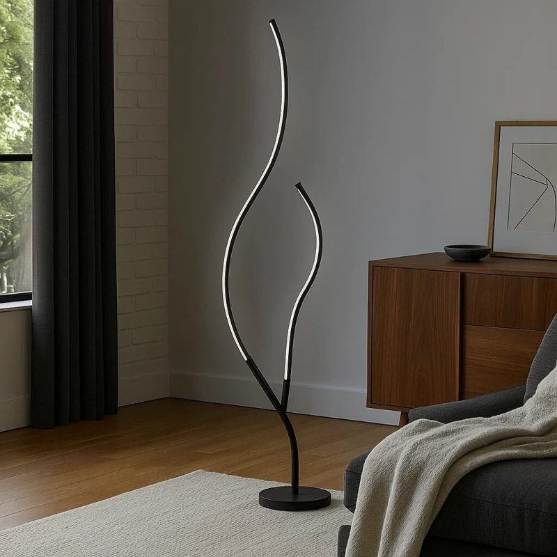 Lampadar LED Decorativ Modern, 68W, 1450 mm – Model SX8742-BK