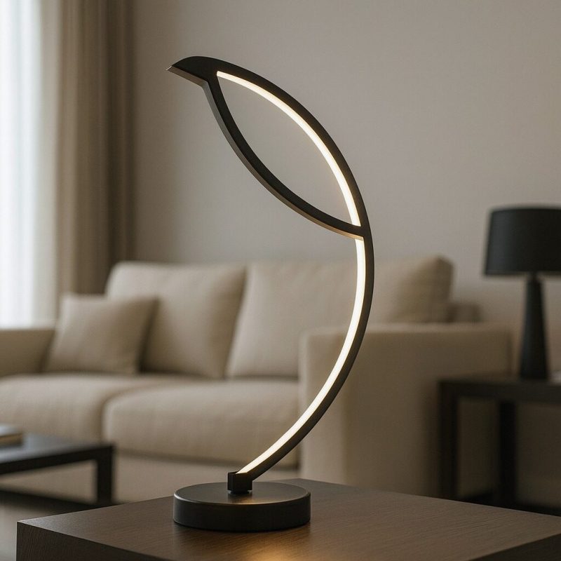 💡 Veioză LED 8726BK Elit's– Putere și Eleganță în Finisaj Negru
