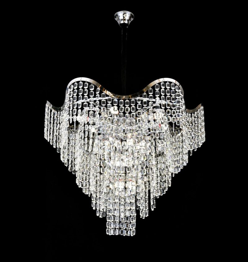 Candelabru Elegant Ø600 mm, 12 Becuri E27 Elit's, Design Chrom, H520 mm – Model 78006-600 CH