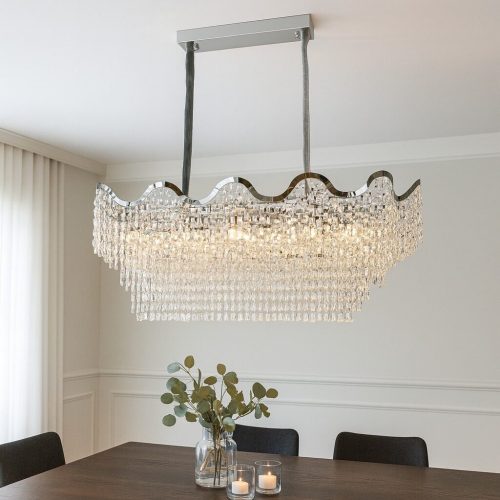 Candelabru Modern L1100 mm Elit's, H420 mm, 12 Becuri E27 – Model 78006-1100-400 CH
