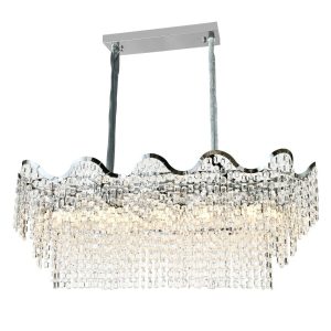 Candelabru Modern L1100 mm Elit's, H420 mm, 12 Becuri E27 – Model 78006-1100-400 CH