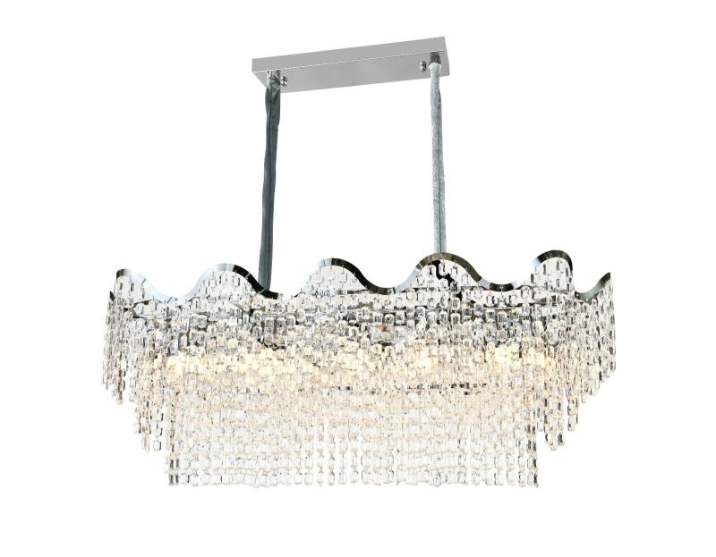 Candelabru Modern L1100 mm Elit's, H420 mm, 12 Becuri E27 – Model 78006-1100-400 CH