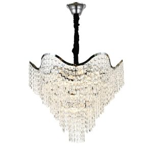 Candelabru Elegant Ø780 mm, 18 Becuri E27 Elit's, Design Chrom, H620 mm – Model 78006-780 CH