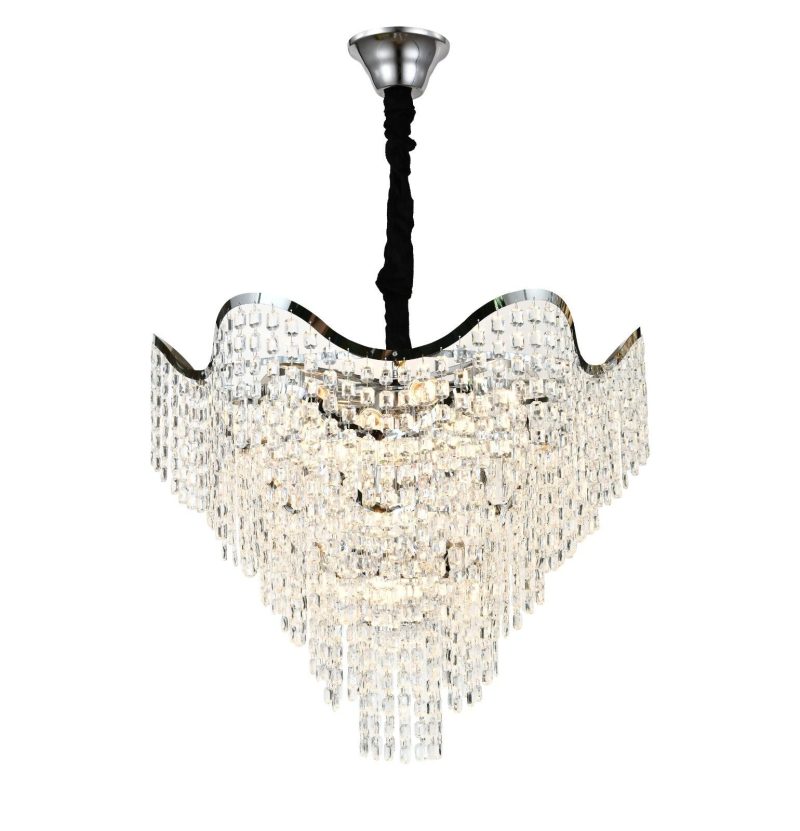 Candelabru Elegant Ø780 mm, 18 Becuri E27 Elit's, Design Chrom, H620 mm – Model 78006-780 CH