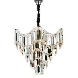 Candelabru Modern Ø780 mm, 18 Becuri E27 Elit's, Design Chrom, H656 mm – Model 78012-780 CH