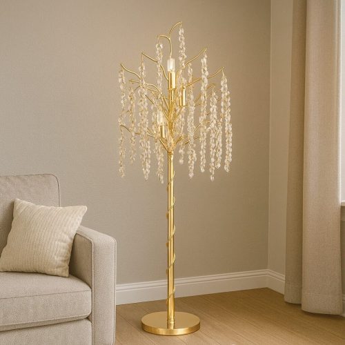 Lampadar Decorativ Auriu, 6xE27 Elit's, 400×400×1750 mm, Design Modern – Model 68253-6L B