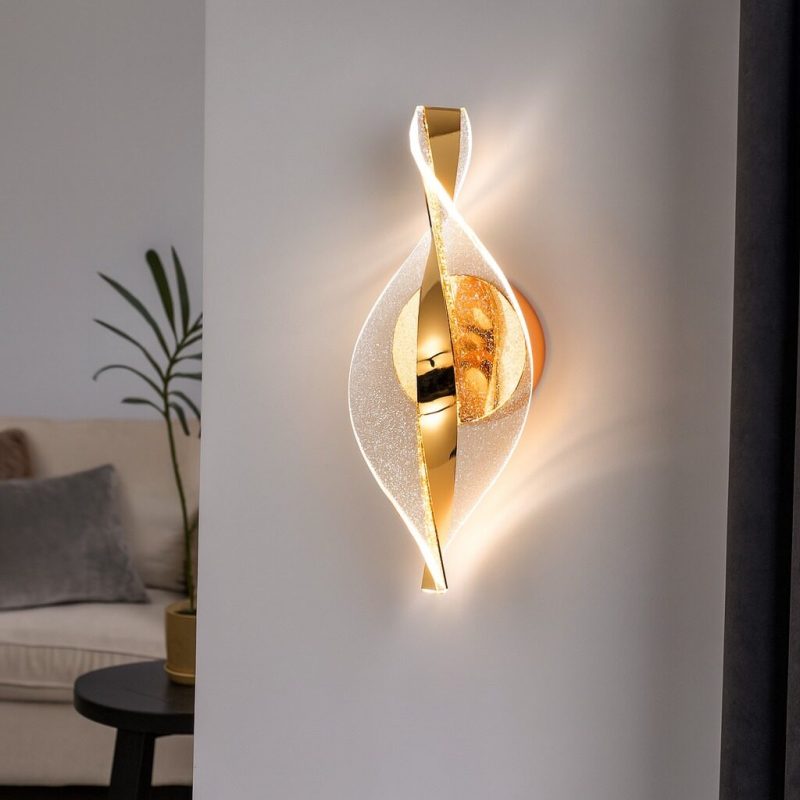 Aplica LED modernă aurie 18W Elit's, 300×125×100 mm, 3000–6500K – Model 59193
