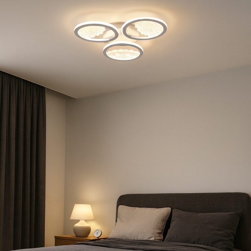 Lustră LED Modernă 66036-3T WH Elit's, Ø53,5 cm, 3000–6500K, cu Telecomandă – Alb