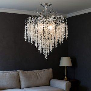 Candelabru Elegant cu Cristale Ø470 mm Elit's, 5xE27, Design Premium – Model H98194-5 TB