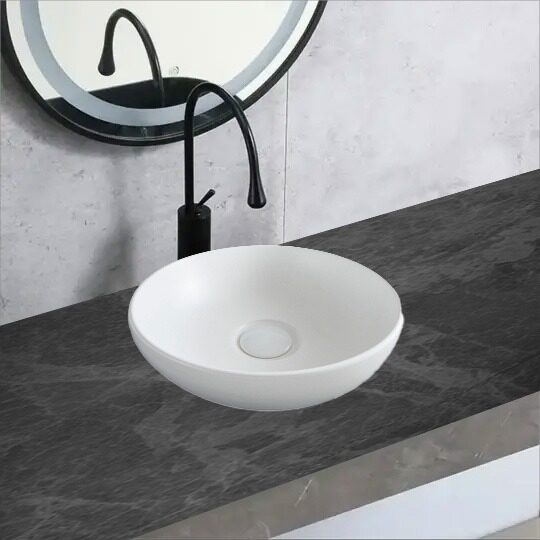 Lavoar Ceramic Premium Rotund – Bazin de Artă 40×40×13CM Elit's – Model HY8002MW