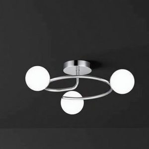 Lustră 6655-3 Crom Elit's, 3 Socluri E27, Design Modern, 540×540×240 mm