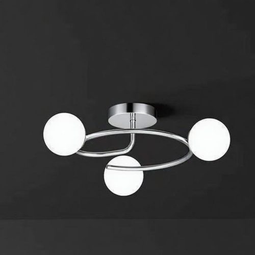 Lustră 6655-3 Crom Elit's, 3 Socluri E27, Design Modern, 540×540×240 mm
