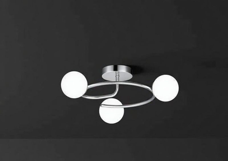 Lustră 6655-3 Crom Elit's, 3 Socluri E27, Design Modern, 540×540×240 mm
