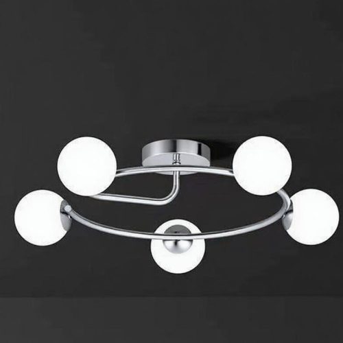 Lustră 6655-5 Crom Elit's, 5 Socluri E27, Design Modern, 630×630×240 mm