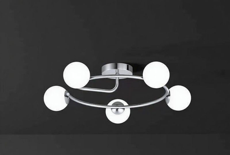 Lustră 6655-5 Crom Elit's, 5 Socluri E27, Design Modern, 630×630×240 mm