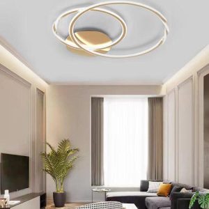 Lustră LED cu telecomandă – Cod G3936-300+400 GD (75×2W) Elit's