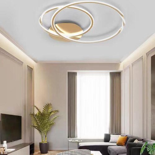 Lustră LED cu telecomandă – Cod G3936-300+400 GD (75×2W) Elit's