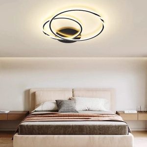 Lustră LED cu telecomandă – Cod G3936-300+400 BK (75×2W) Elit's