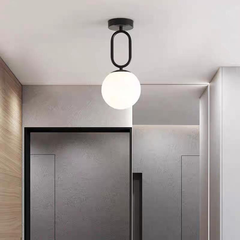 Lustră cu Sticlă – Cod 351-1 BK (E27×1) Elit's