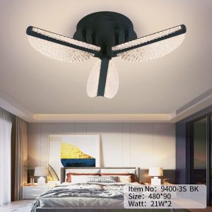 Lustră LED cu telecomandă – Cod 9400-3 BK (21×2W) Elit's