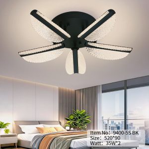 Lustră LED cu telecomandă – Cod 9400-5 BK (35×2W) Elit's
