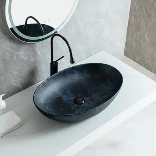 Lavoar Aplicat Luxury Line 65×44CM  Elit's– Deep Blue HY-8010