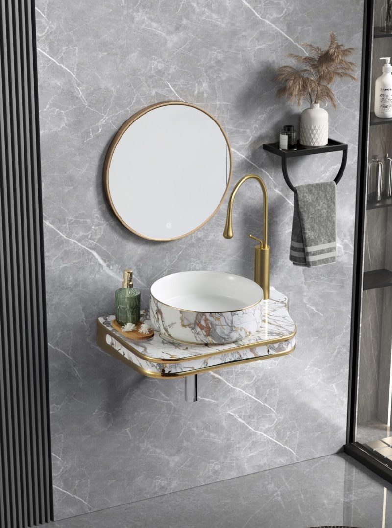 Lavoar Ceramic Premium 021 Pandora Elit's – 65.5×37×8 cm, Design Modern & Finisaj Lucios