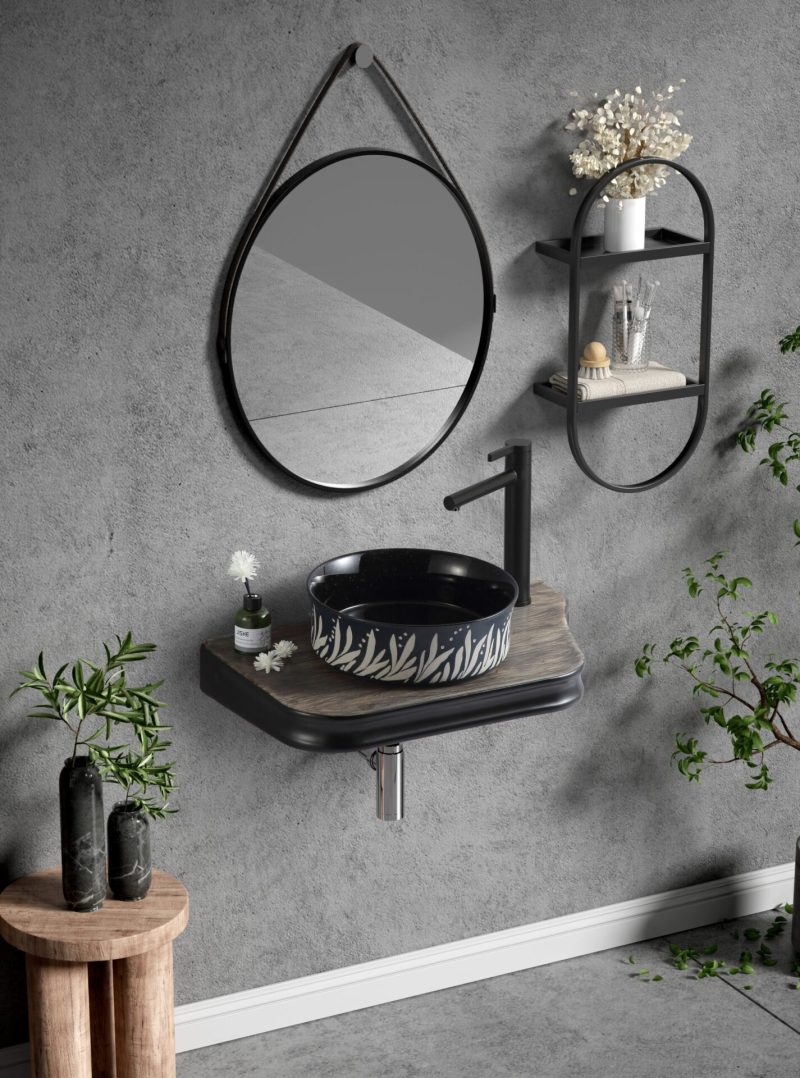 Lavoar Ceramic Premium 022 Elit's– 65.5×37×8 cm, Finisaj Lucios, Design Modern