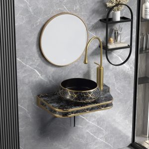 Lavoar Ceramic Premium 039B Elit's– 65.5×37×8 cm, Design Modern Oval, Finisaj Lucios