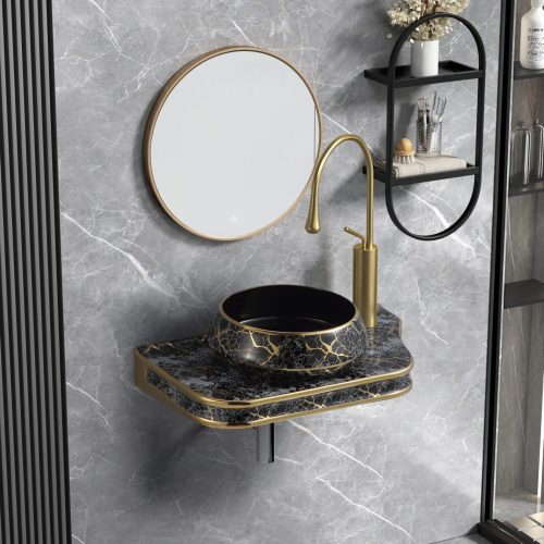 Lavoar Ceramic Premium 039B Elit's– 65.5×37×8 cm, Design Modern Oval, Finisaj Lucios