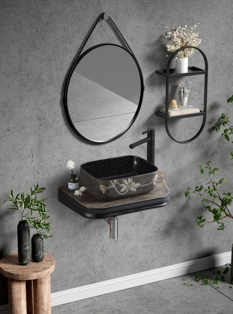 Lavoar Ceramic Premium 408B Elit's– 65.5×37×8 cm, Design Modern & Finisaj Lucios