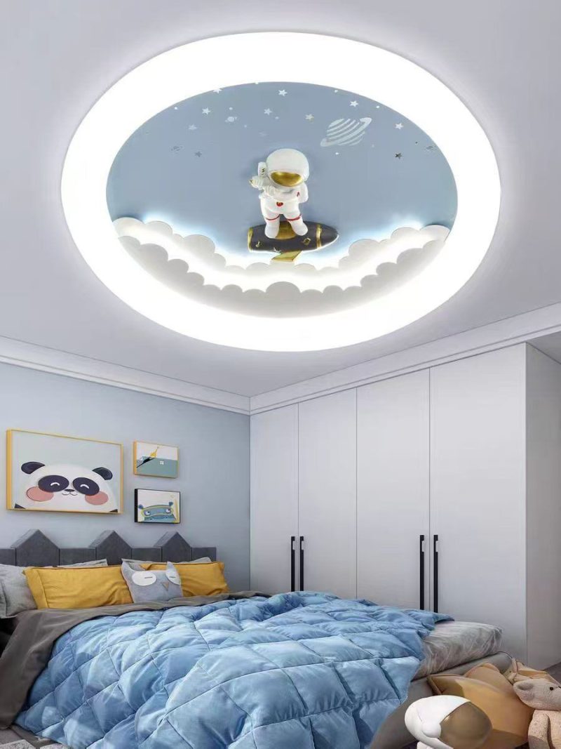 Untitled - 2025-12-05T101447.316 Lustră LED pentru Camera Copiilor,Elit's Design Astronaut pe Rachetă, Ø550 mm, 3 Culori de Lumină