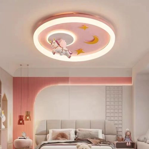 Lustră LED pentru Camera Copiilor,Elit's Design Unicorn, Ø550 mm, 3 Culori de Lumină