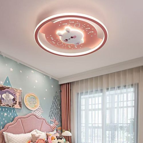 Lustră LED pentru Camera Copiilor,Elit's Design Iepuraș 3D, Ø550 mm, 3 Culori de Lumină