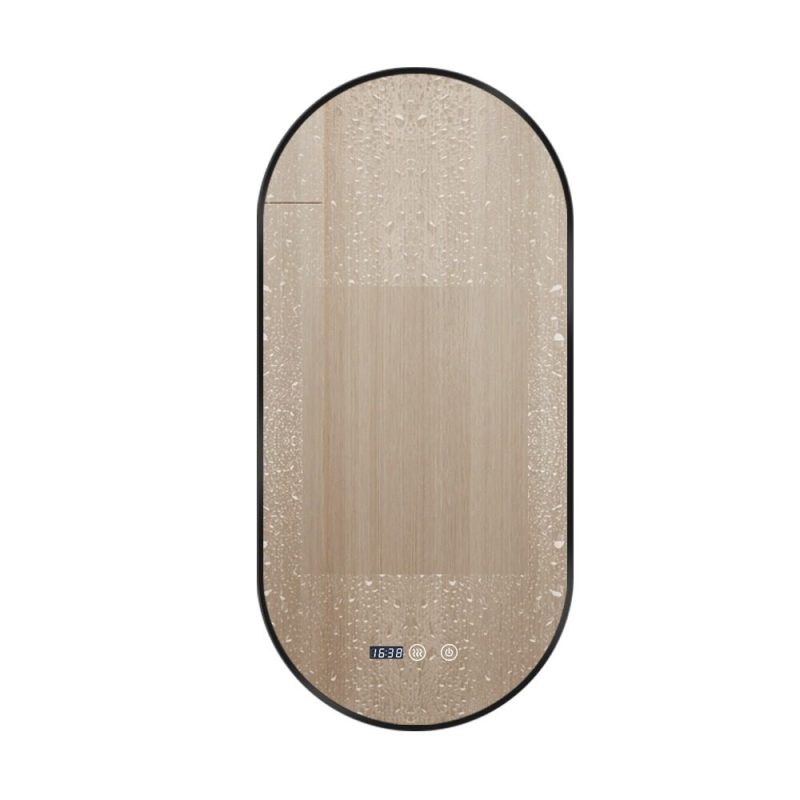 Oglindă LED Touch Premium,Elit's, Dezaburire, Rama Negra, 3 Tipuri Lumină 50/100 cm