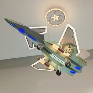 0c569296-a6b7-4022-aae8-73ede678 Pendul Avion Model D188 – 240W, 3 Tipuri de Lumină, Telecomandă, Înălțime Reglabilă, Verde