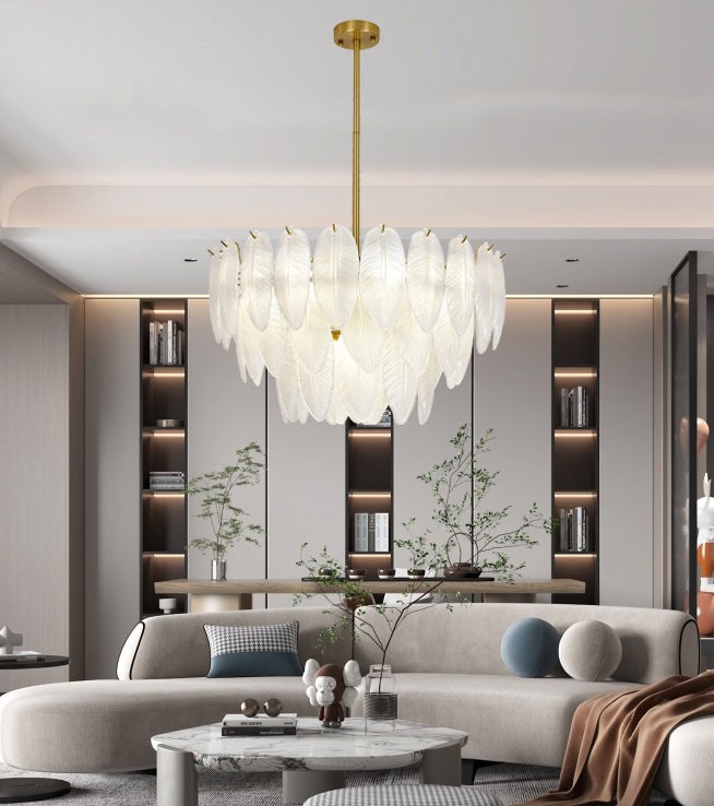 Candelabru Model 5866-600 – Textură Sticlă & Metal, 10x E27, Auriu