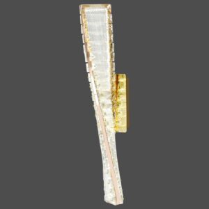 Aplică LED Model B75-500 – Textură Cristal, 3 Tipuri de Lumină, 18W, Auriu