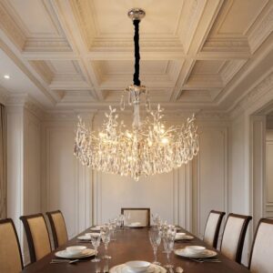 Beca_victor_Crystal_chandelier_i Candelabru Model 1117-600 – Textură Cristal & Metal, 8 x E14, Argintiu